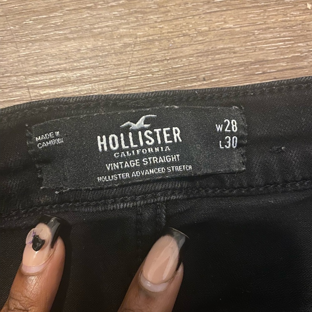 Ripped black hollister jeans